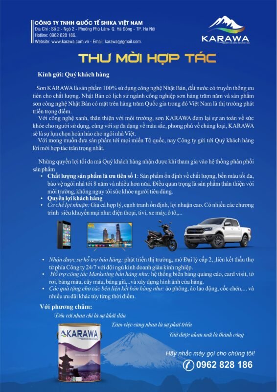 Nhà cung cấp sơn Karawa chính hãng uy tín nhất